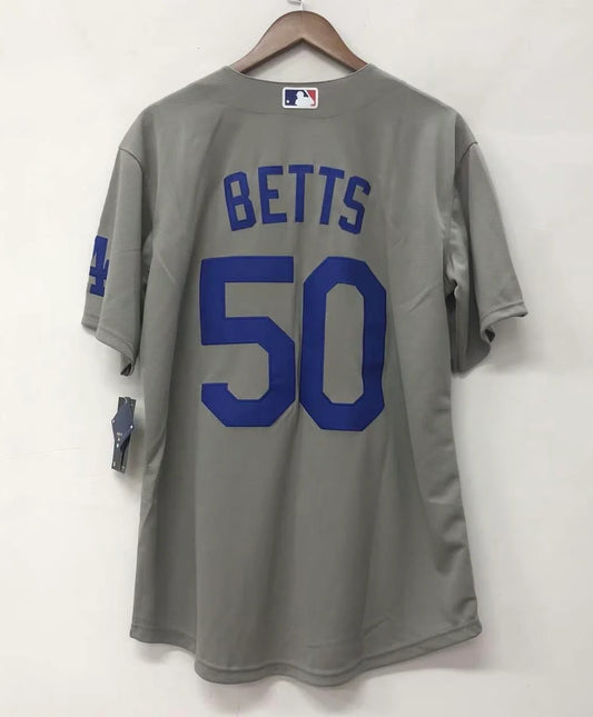 Mookie Betts Los Angeles Dodgers Official Nike Jersey Gray