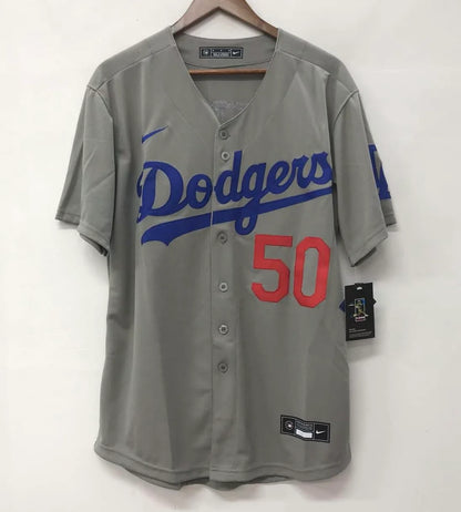 Mookie Betts Los Angeles Dodgers Official Nike Jersey Gray