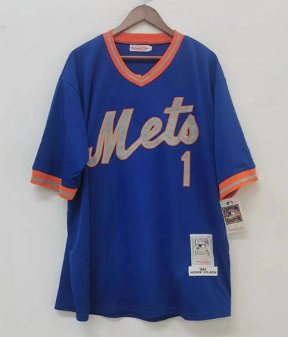Mookie Wilson New York Mets Jersey Mitchell & Ness blue