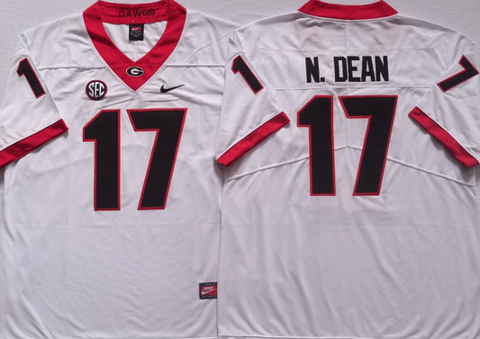 Nakobe Dean Georgia Bulldogs Jersey Nike white
