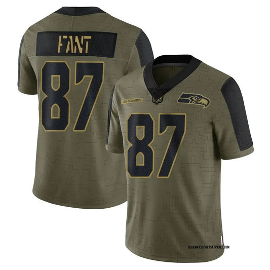 Noah Fant Seattle Seahawks Official NFL Nike 2024 Salute to Service Jersey