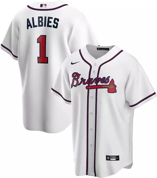 Ozzie Albies Atlanta Braves Official MLB Nike Jersey white