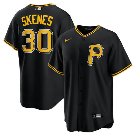 Paul Skenes Pittsburgh Pirates Jersey Nike black pullover