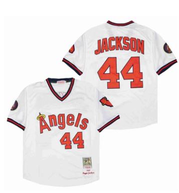 Reggie Jackson California Angels Anaheim Jersey white