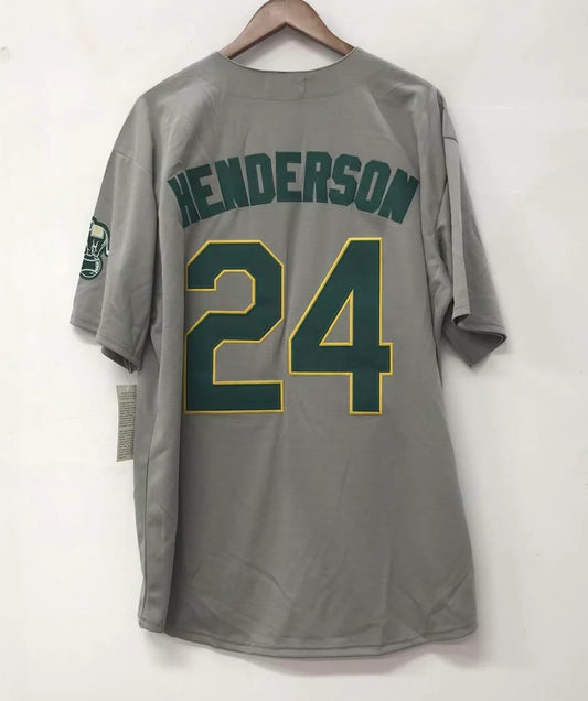 Rickey Henderson Oakland A’s Athletics Jersey gray Mitchell & Ness