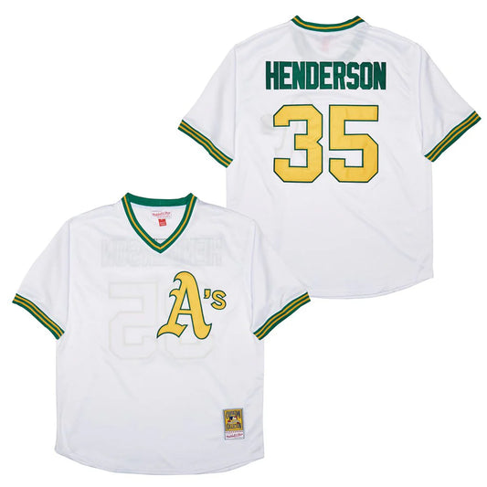 Rickey Henderson Oakland A’s Athletics Jersey #35 White