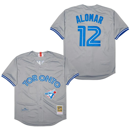 Roberto Alomar Toronto Blue Jays Jersey Mitchell & Ness Gray