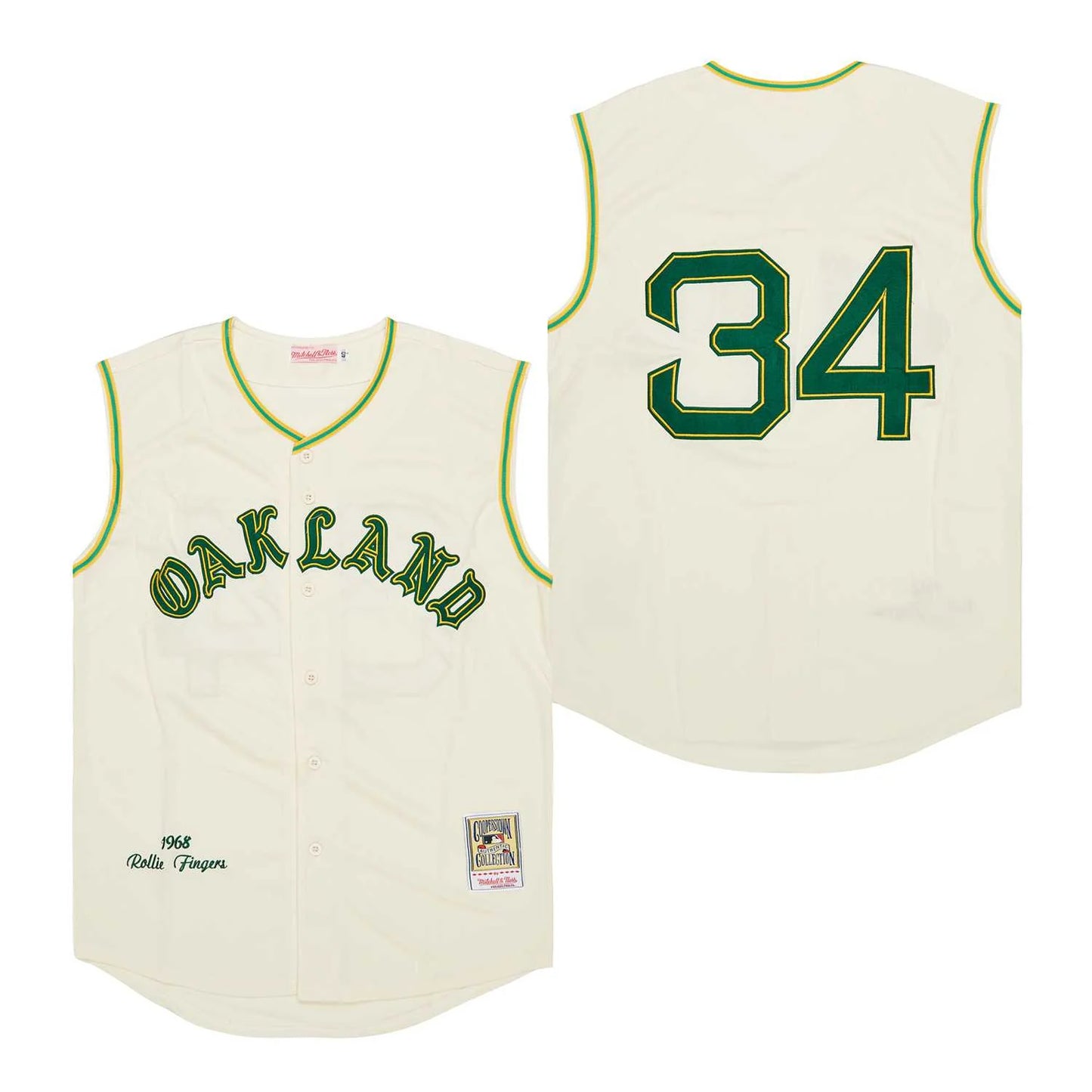 Rollie Fingers Oakland A’s Athletics Jersey Mitchell & Ness