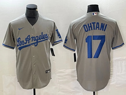 Shohei Ohtani Los Angeles Dodgers jersey Gray