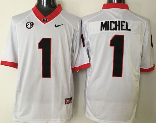 Sony Michel Georgia Bulldogs Jersey NIKE white