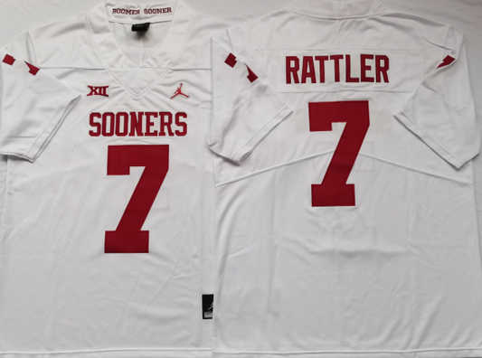 Spencer Rattler Oklahoma Sooners Jersey white