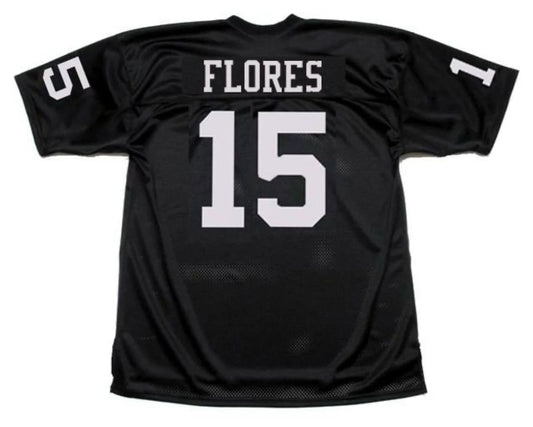 Tom Flores Oakland Raiders Mitchell & Ness Jersey black