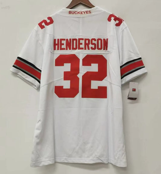 TreVeyon Henderson Ohio State Buckeyes jersey white