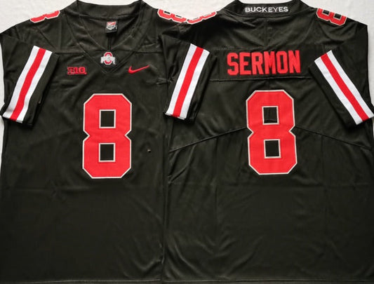 Trey Sermon Ohio State Buckeyes Jersey Black NIKE
