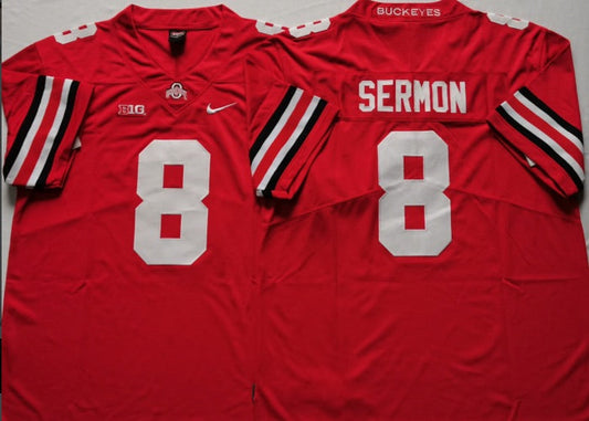 Trey Sermon Ohio State Buckeyes Jersey Red
