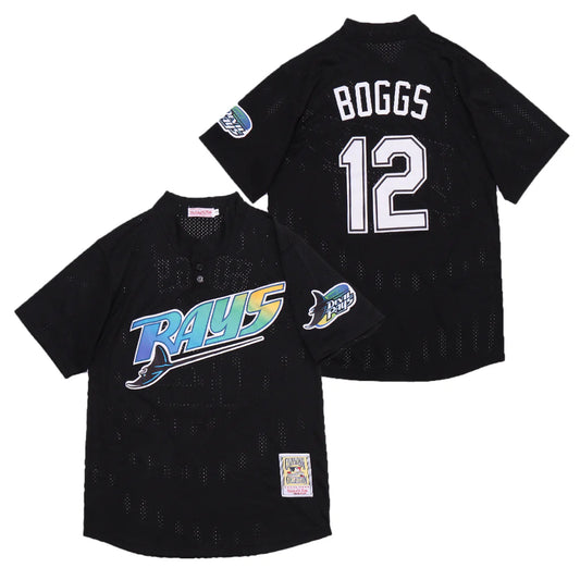 Wade Boggs Tampa Bay Rays Jersey Mitchell & Ness Black